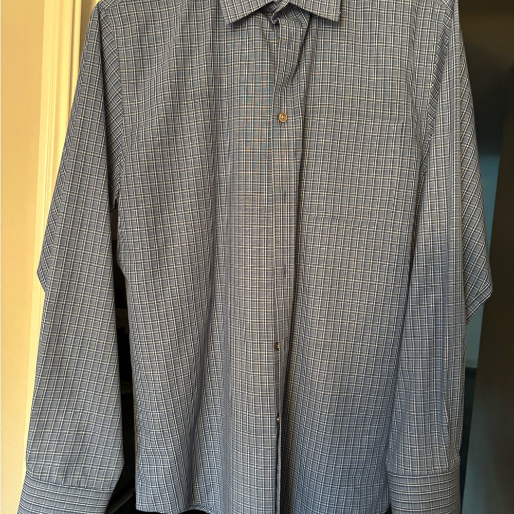 Men's Van Heusen Blue Checkered Shirt